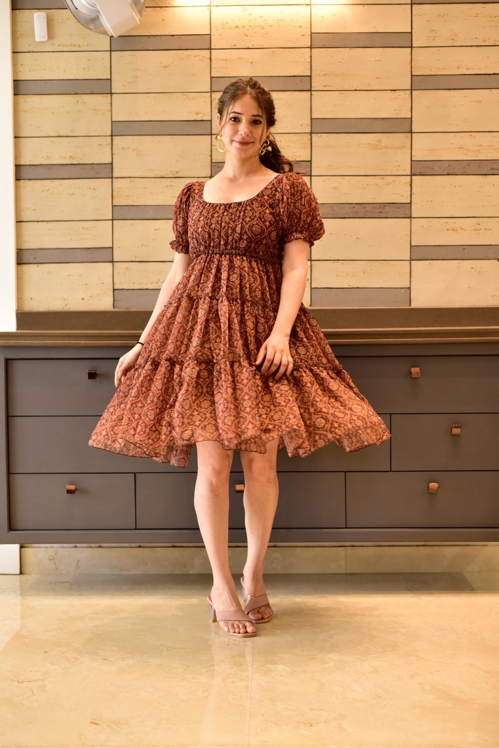 brown harbour georgette dress