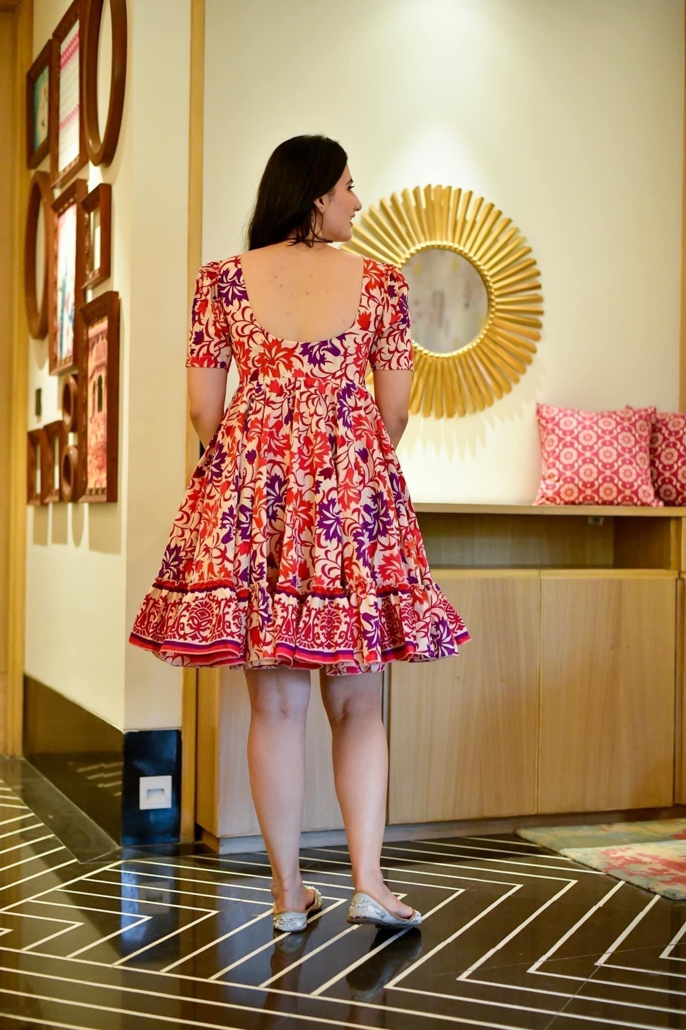 aalia floral cotton dress